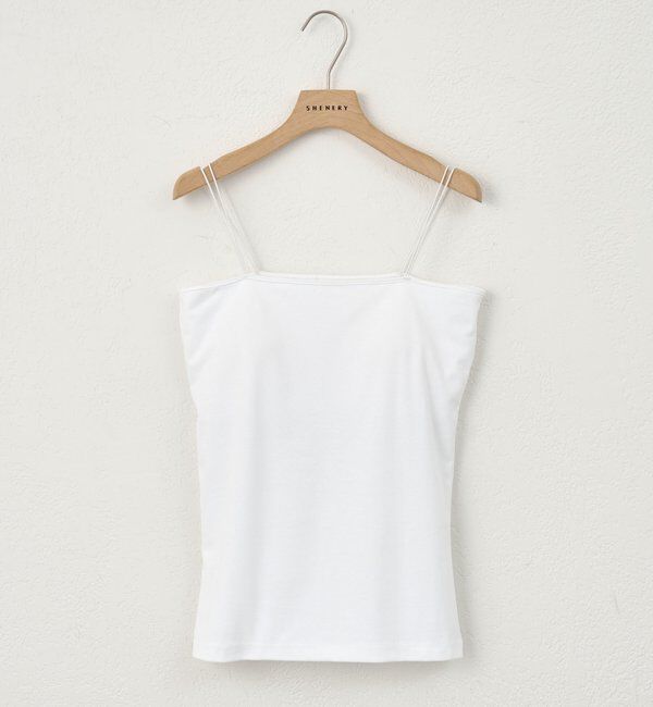  「ダブルストラップカップ付きキャミ」|キャミソール|ホワイト