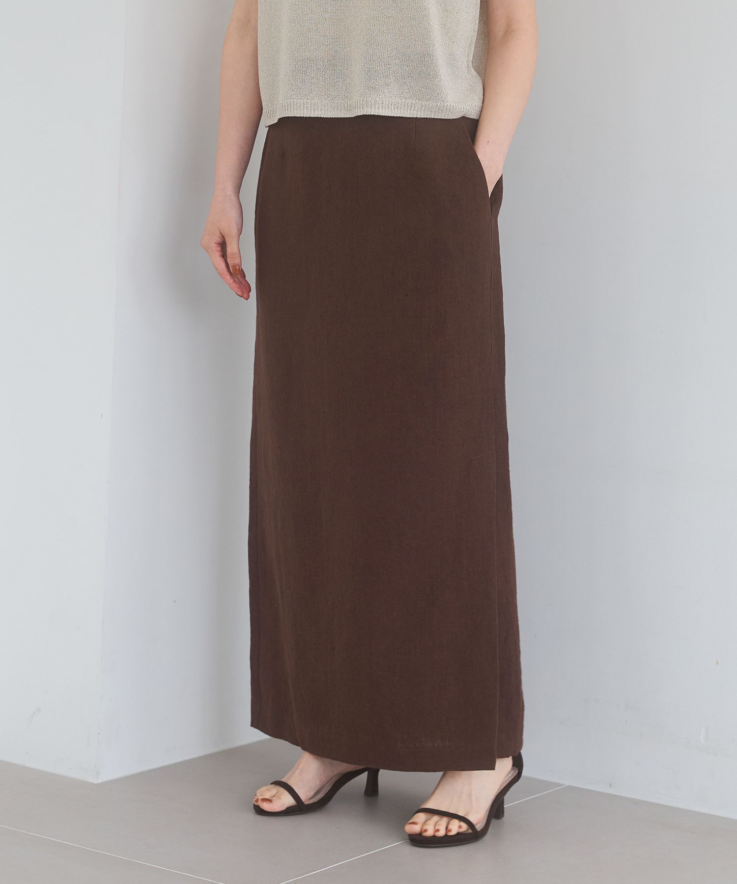 A part by 「スリットナローリネンスカート」|スカート|