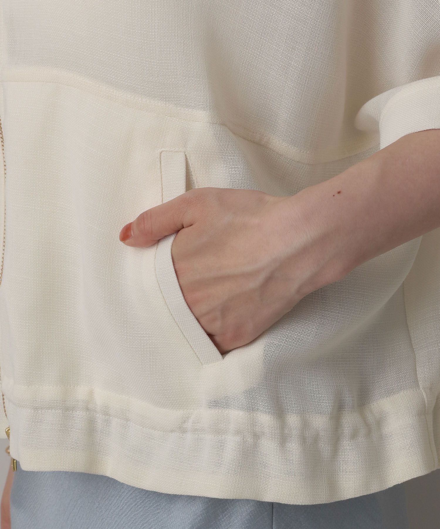 A part by 「リネンライクメッシュブルゾン」|ブルゾン・スタジャン|