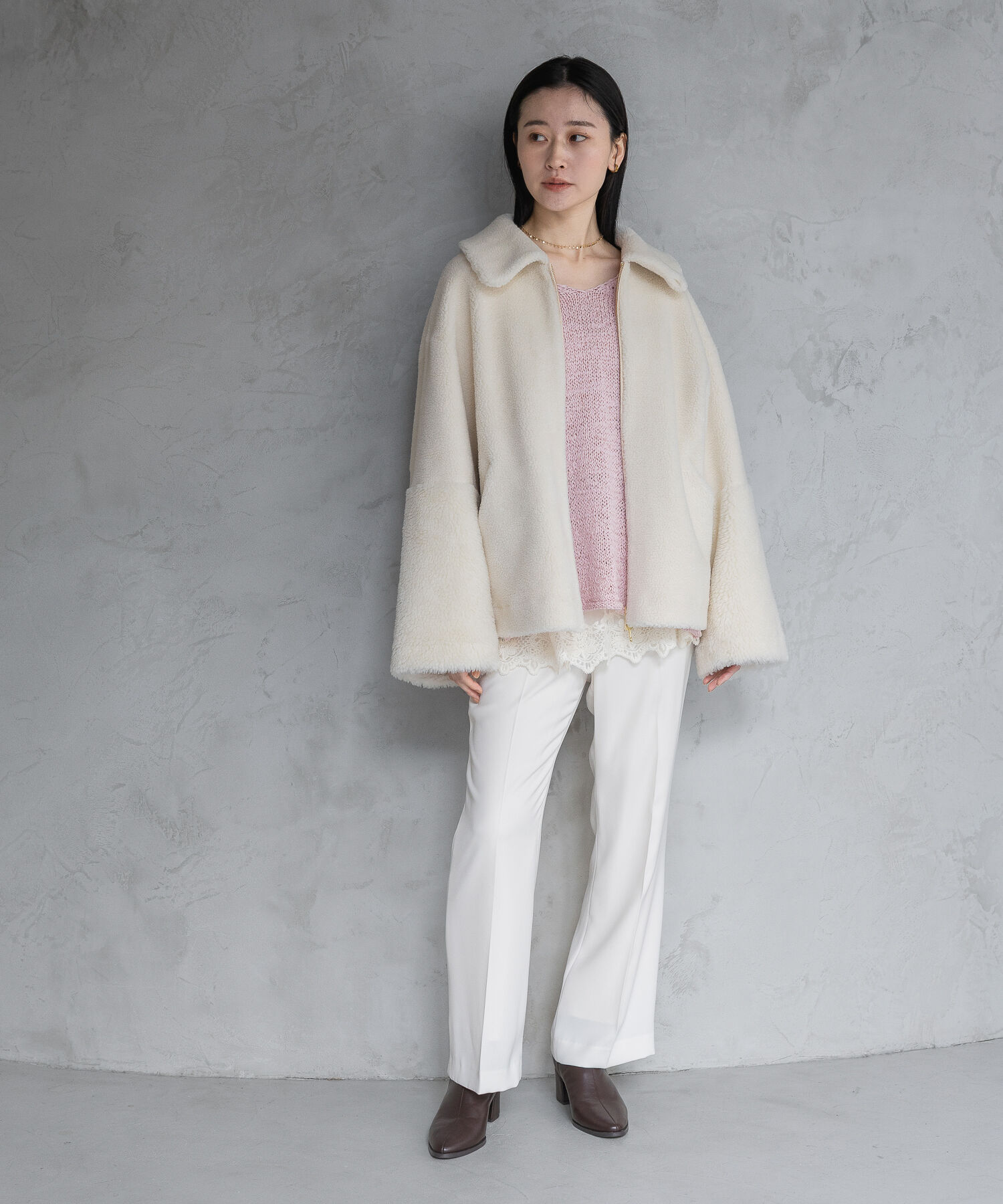 A part by 「リバーシブルボアジャケット」|ブルゾン・スタジャン|