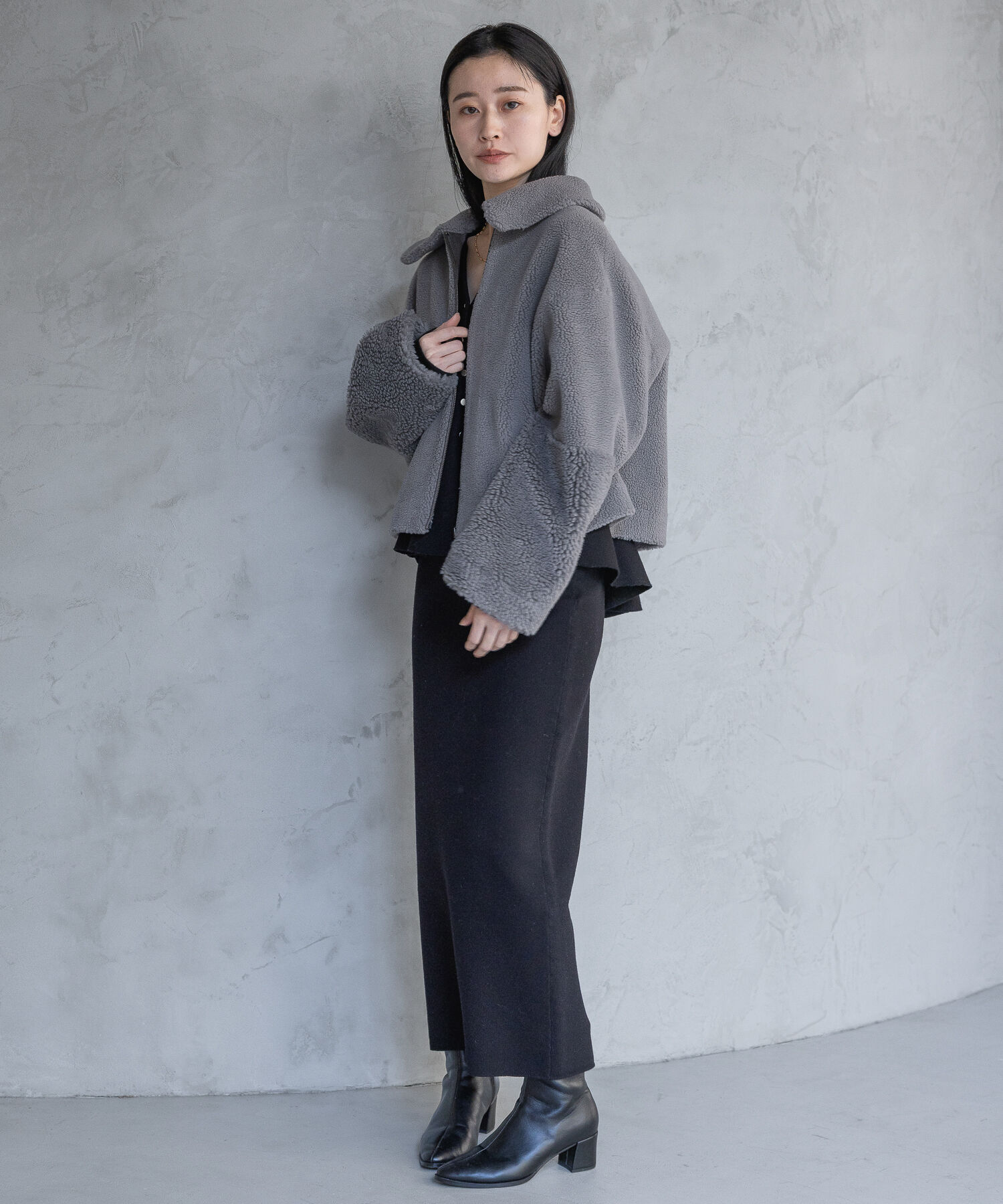 A part by 「リバーシブルボアジャケット」|ブルゾン・スタジャン|