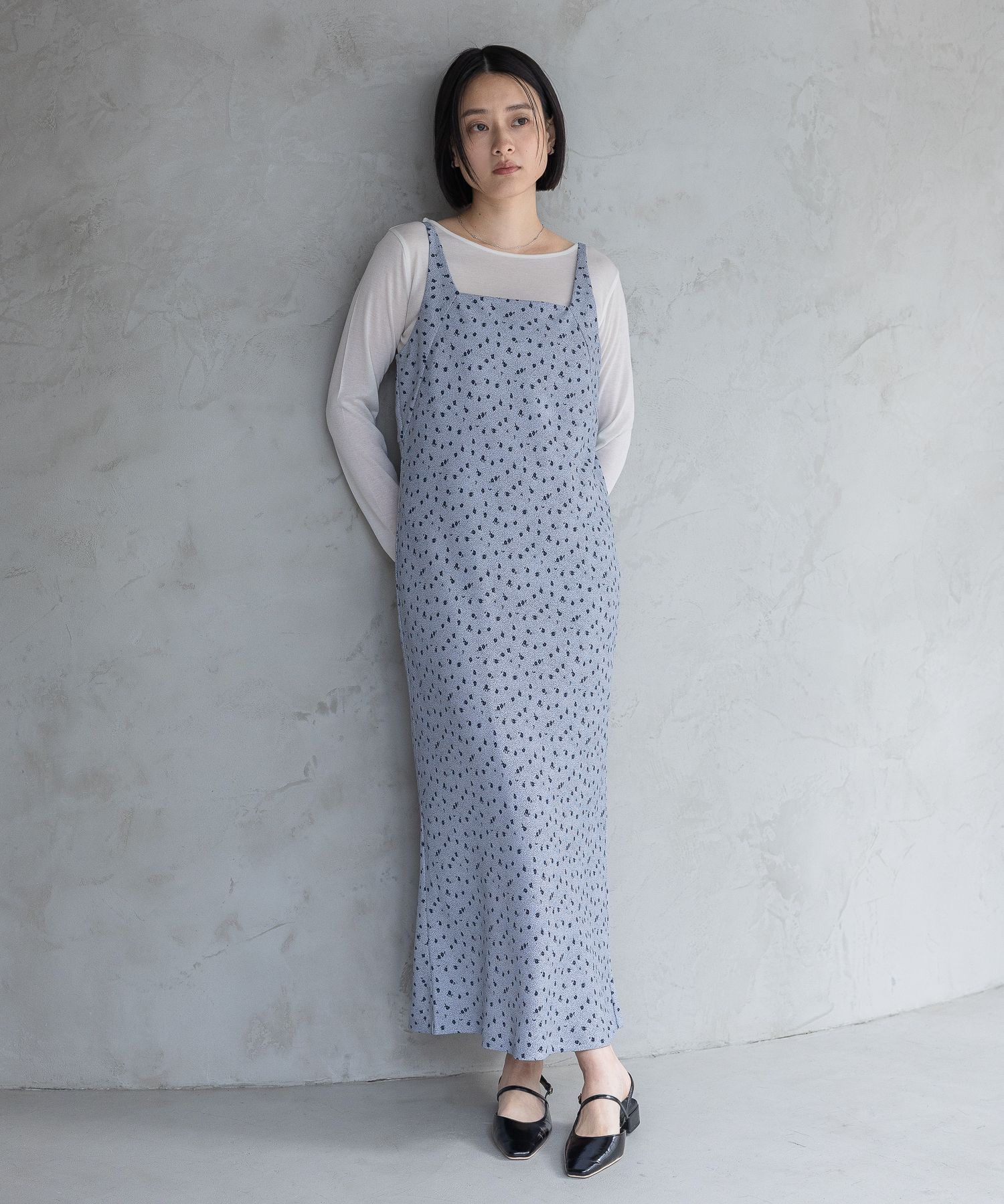 A part by 「ハナガラナローキャミワンピース」|ワンピース|ライトブルー