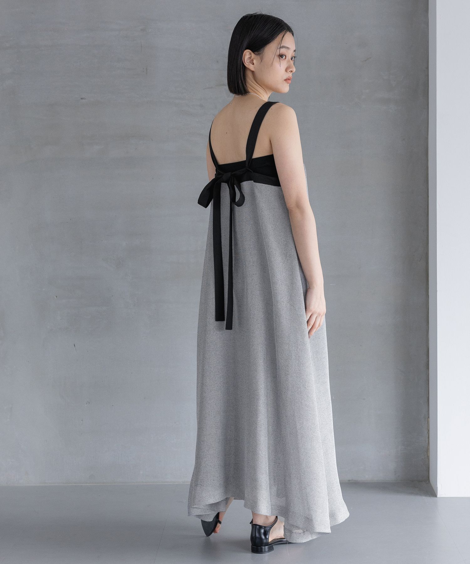 A part by 「バックリボンハイショワンピース」|ワンピース|グレー