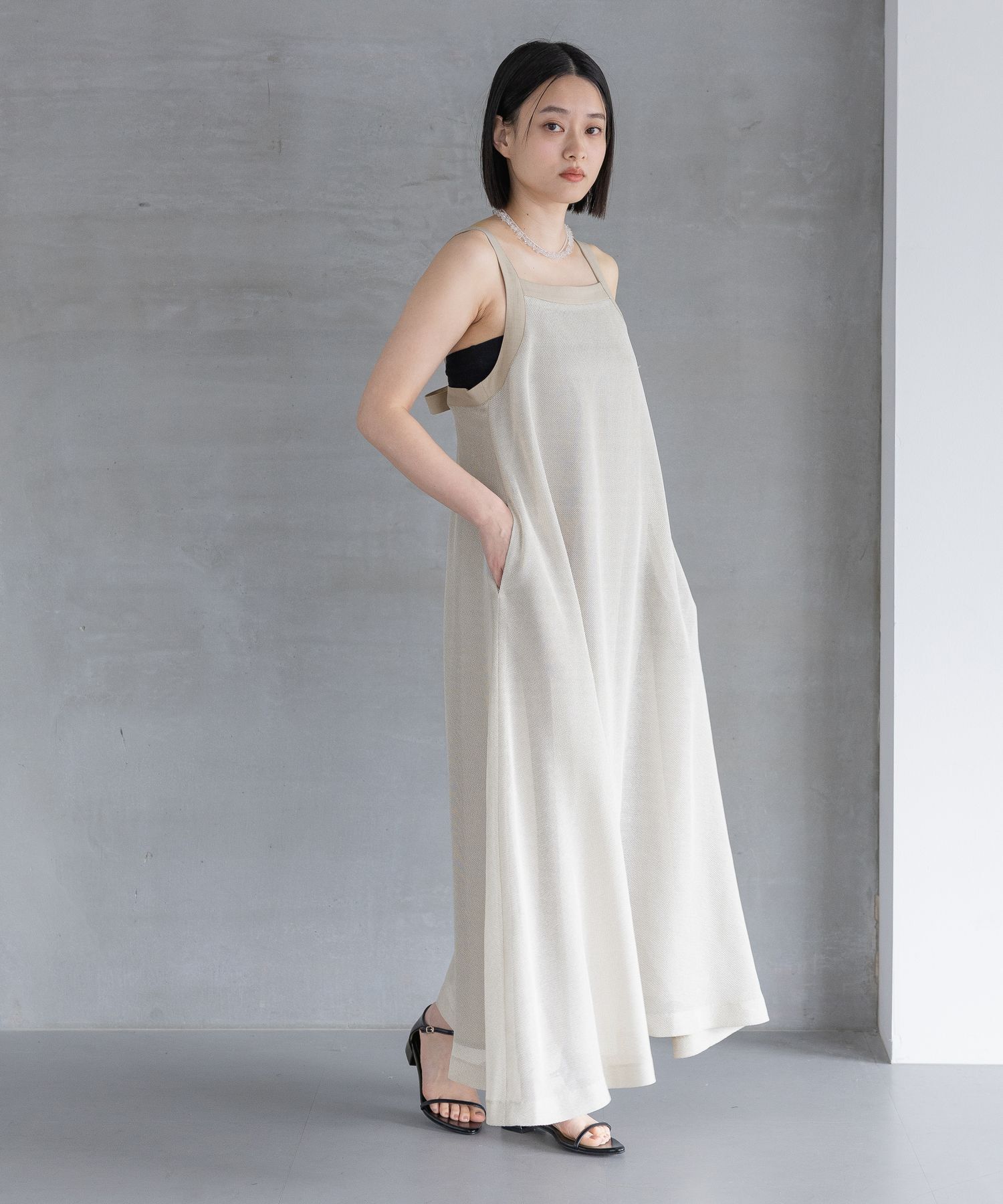 A part by 「バックリボンハイショワンピース」|ワンピース|ベージュ