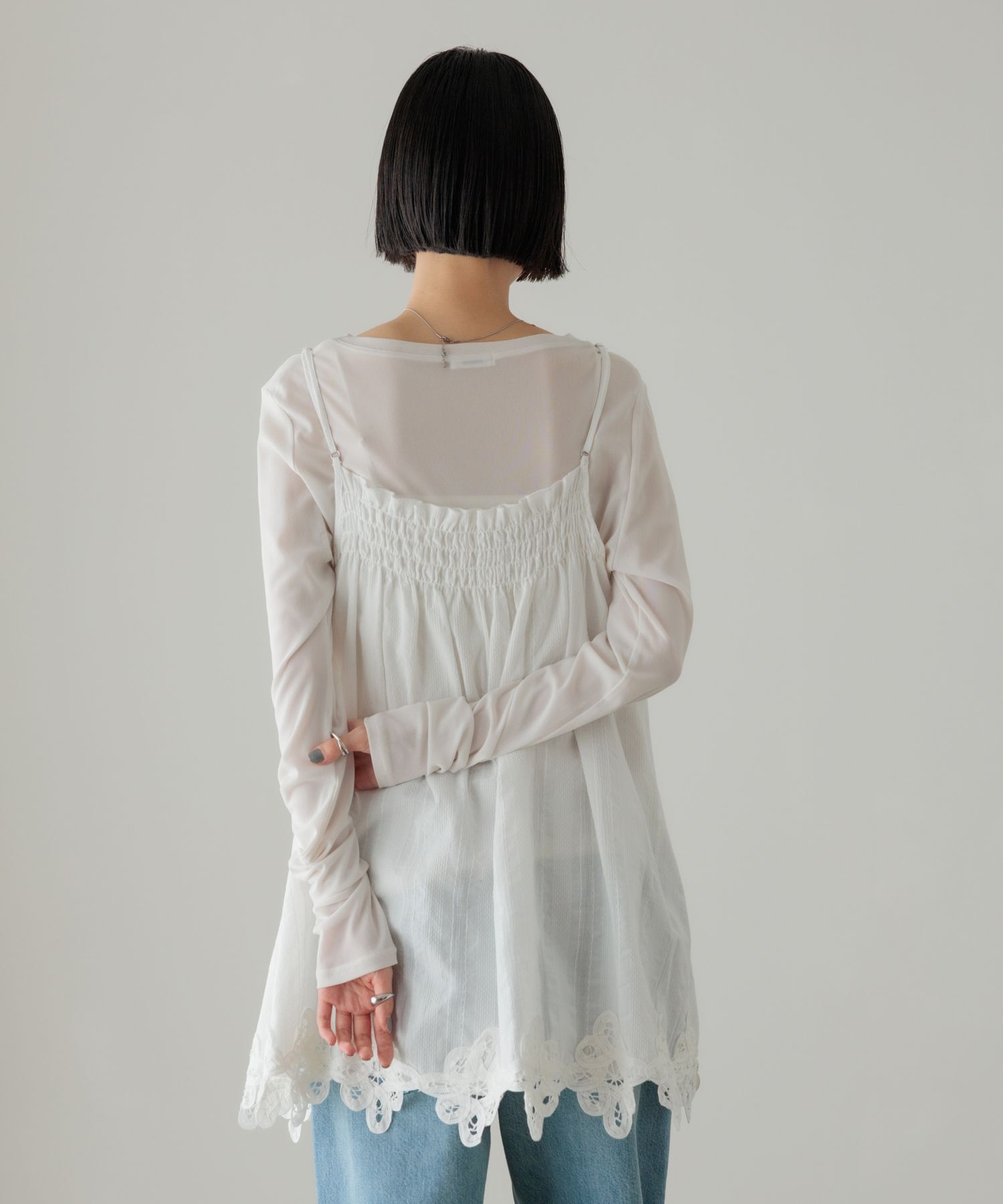 LOWRYS FARM「２ＷＡＹバテンレースミニワンピース」|ワンピース|