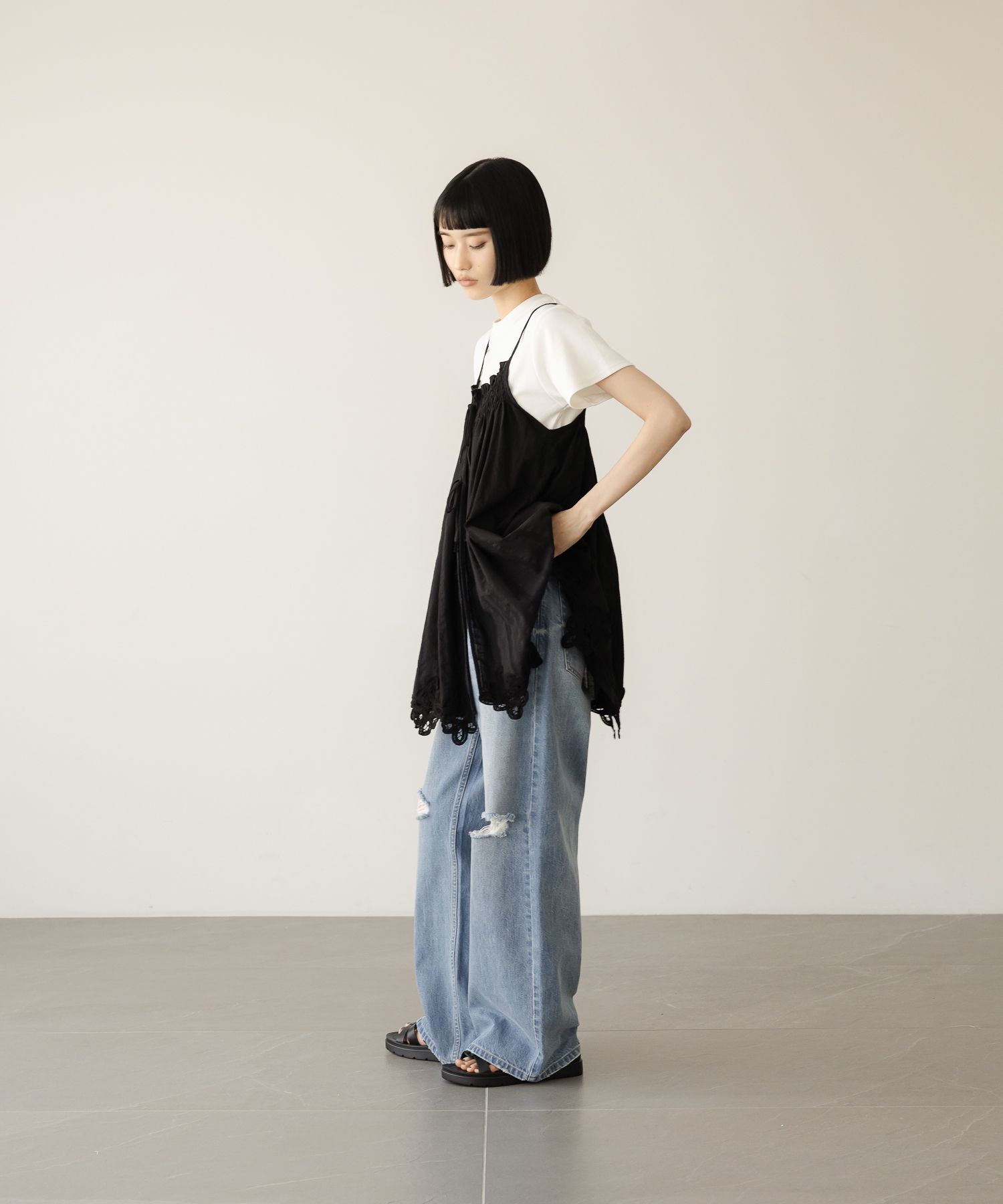 LOWRYS FARM「２ＷＡＹバテンレースミニワンピース」|ワンピース|