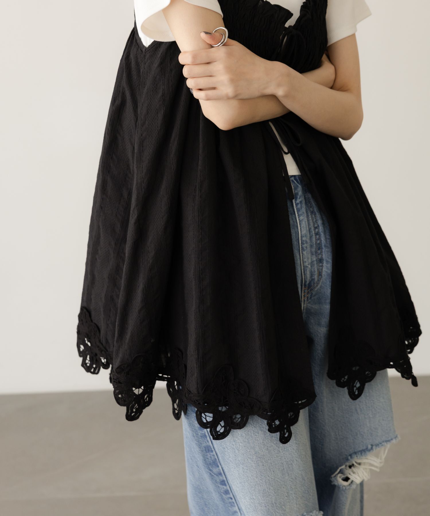 LOWRYS FARM「２ＷＡＹバテンレースミニワンピース」|ワンピース|