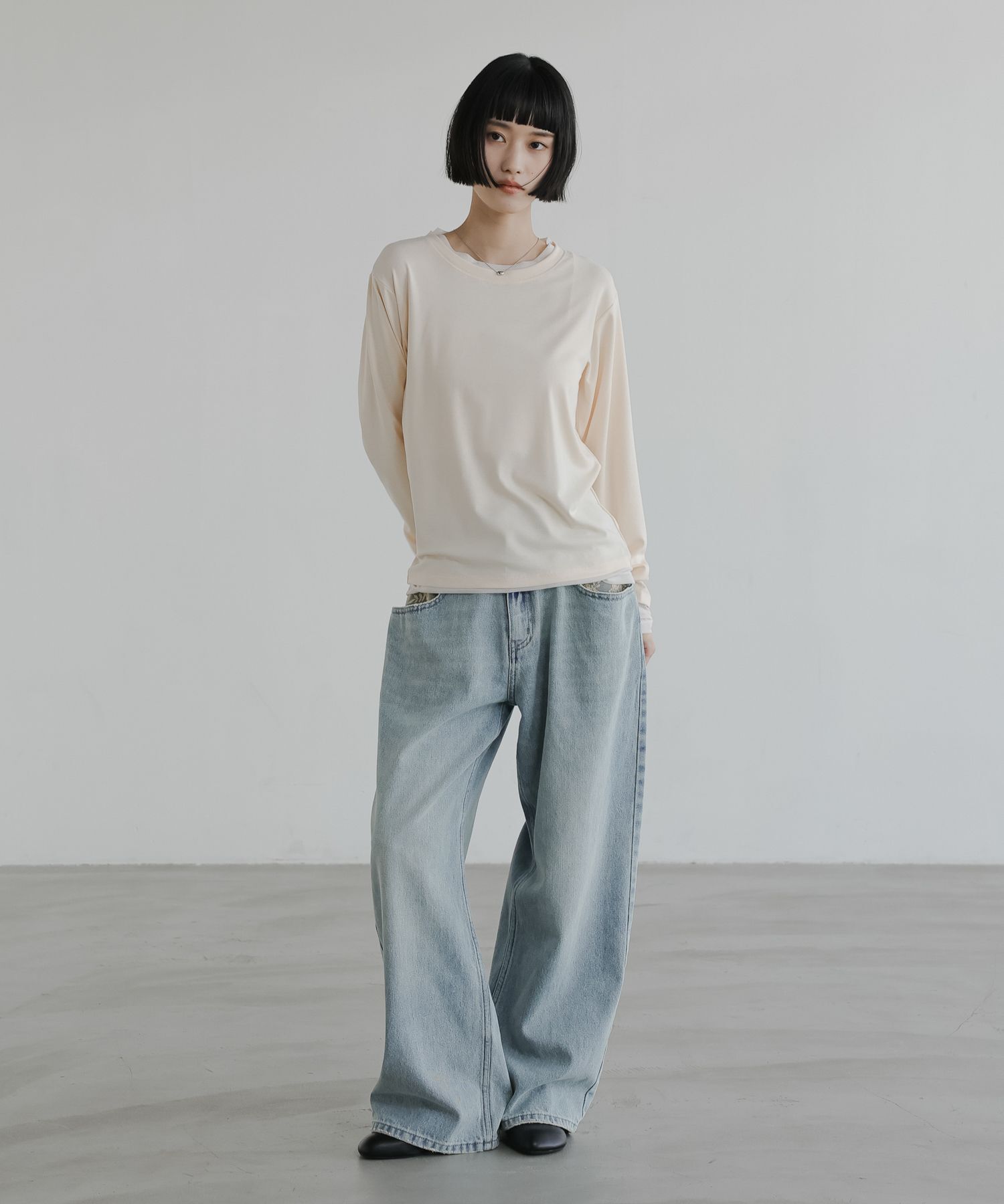 LOWRYS FARM「シアーレイヤードLS」|Tシャツ・カットソー|