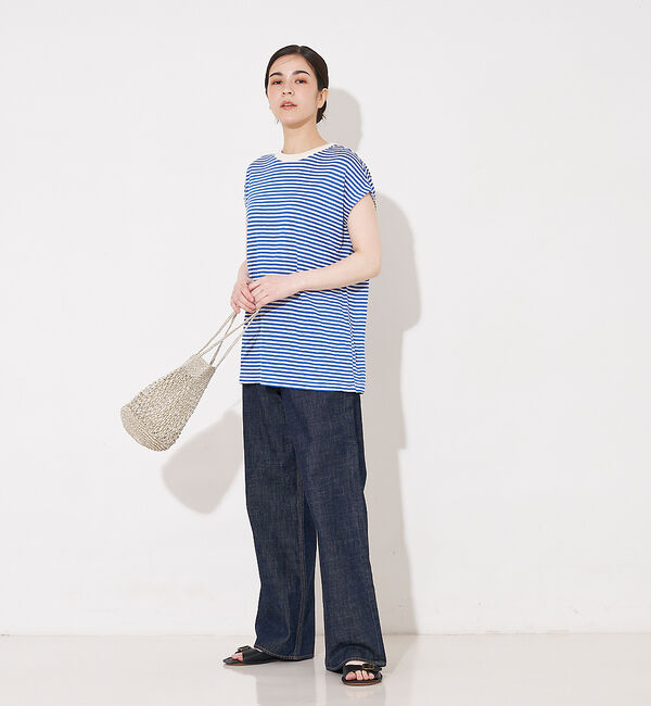 collex「【WEB限定】フレンチスリーブボーダーTシャツ」|Tシャツ・カットソー|