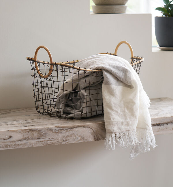 collex「ラタンワイヤーバスケット スクエア」|その他|その他