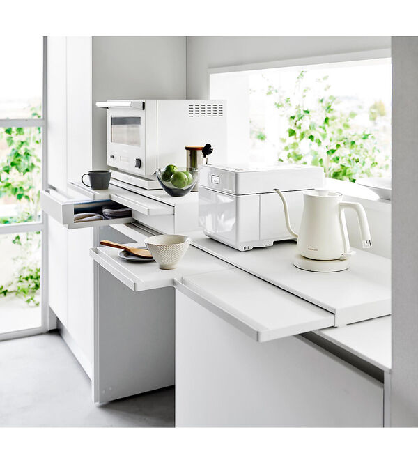 collex「【tower】2wayキッチン家電下引き出し＆スライドテーブル タワー W80」|食器・キッチングッズ|