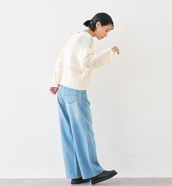 collex「袖口レースアップ2WAYカーディガン」|カーディガン|