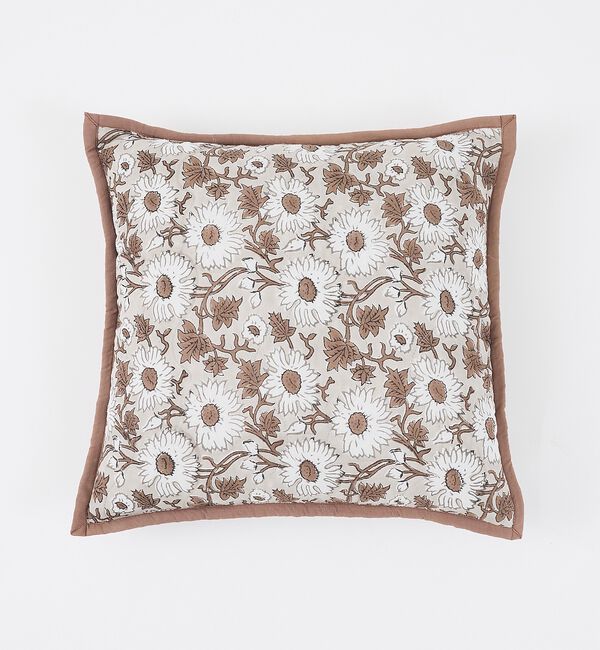 collex「【26SS新色】ブロックプリント キルトクッションカバー 45&times;45」|その他|