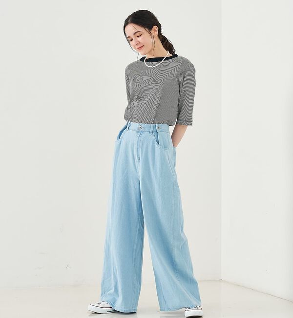 collex「タックウエストデニムパンツ」|デニム|