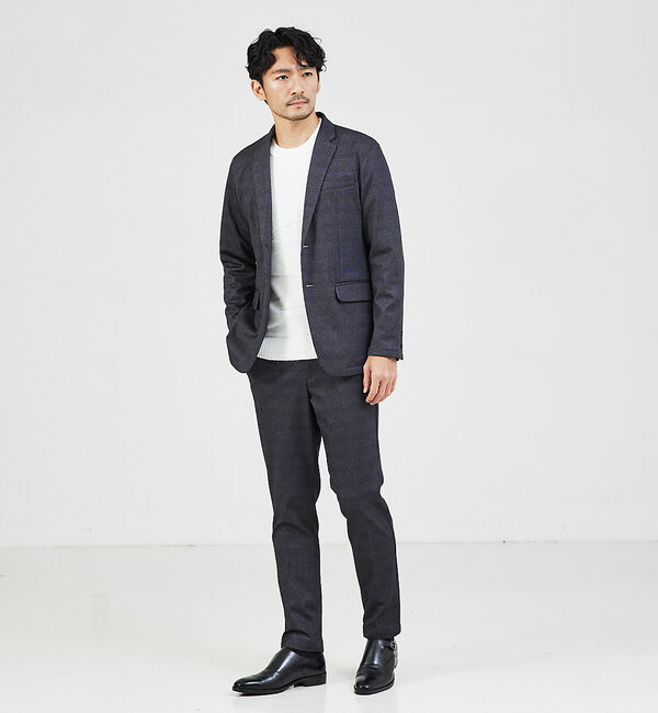 ABAHOUSE「【セットアップ対応】ポンチ イージー スラックス パンツ」|スラックス|