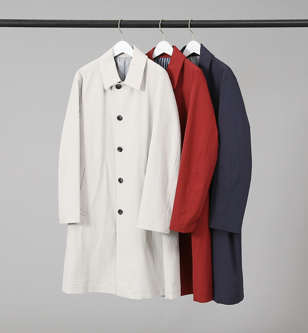 ABAHOUSE「【4wayストレッチ】 ライトウェイト ステンカラーコート / スプリングコート」|ステンカラーコート|ライトグレー