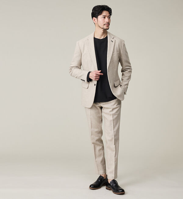 ABAHOUSE「【カシミヤブレンド】ウール ツイルジャケット / セットアップ対応」|テーラードジャケット|
