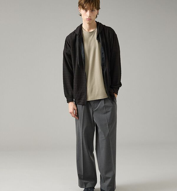 ABAHOUSE「シアーストレッチ ダブルジップ メッシュパーカー」|パーカー|