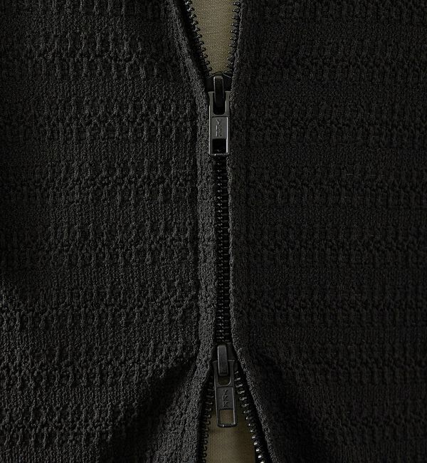 ABAHOUSE「シアーストレッチ ダブルジップ メッシュパーカー」|パーカー|