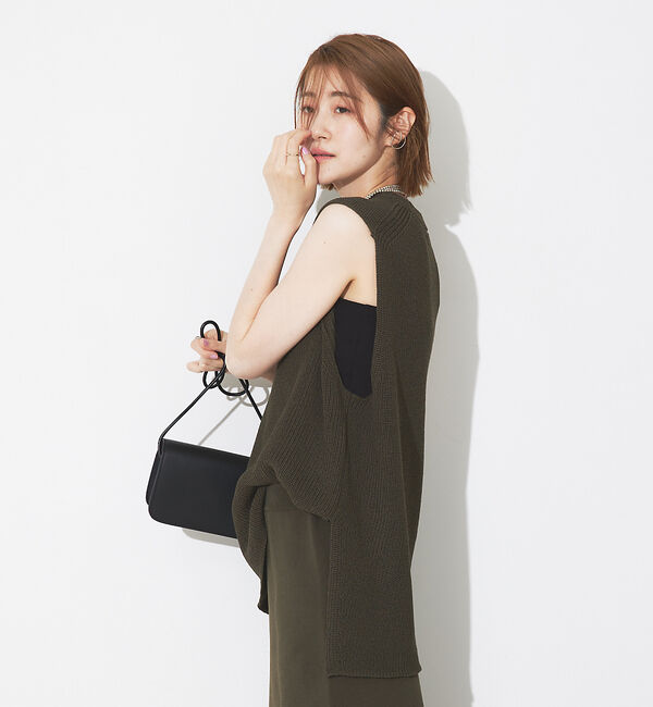 Rouge vif「【セットアップ対応】麻混片畦ニットベスト」|ニット・セーター|