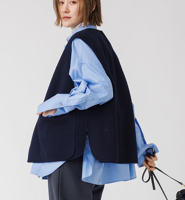 Rouge vif「リバービーバージレ」|ベスト・ジレ|ネイビー