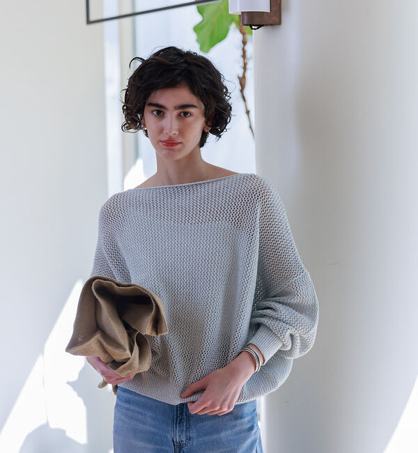 Rouge vif「ラメメッシュワイドニットプルオーバー」|ニット・セーター|