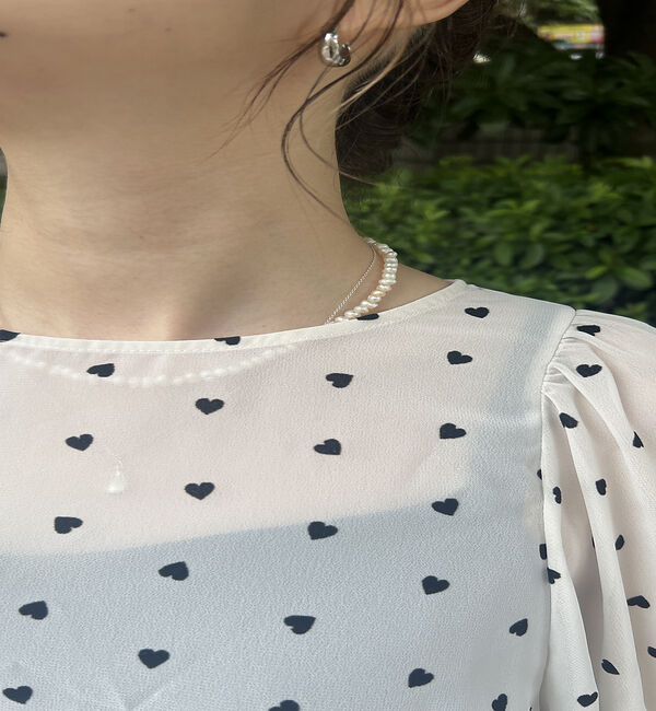 Rouge vif「ハートフロッキーシアーブラウス」|シャツ・ブラウス|