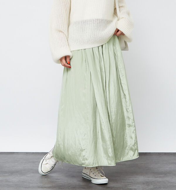 Rouge vif「グロスデシンゴムギャザースカート」|スカート|