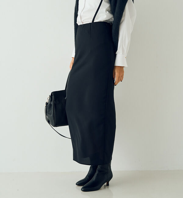 Rouge vif「2wayサスペンダー付きタイトスカート」|スカート|