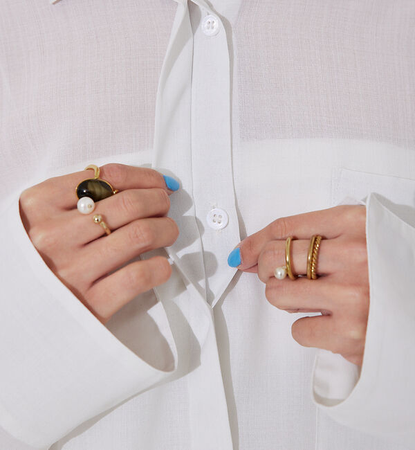 Rouge vif「【セットアップ対応】シアースリットスリーブボイルシャツ」|シャツ・ブラウス|