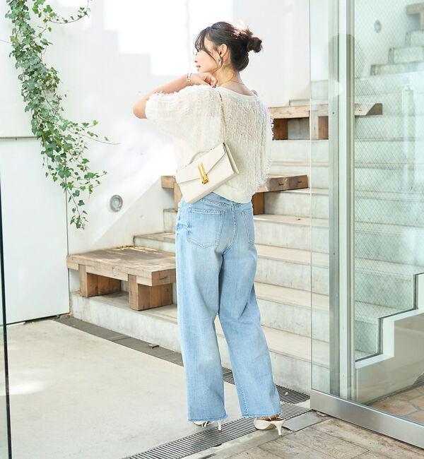 Rouge vif「シアーフリンジニット フレンチプルオーバー」|ニット・セーター|