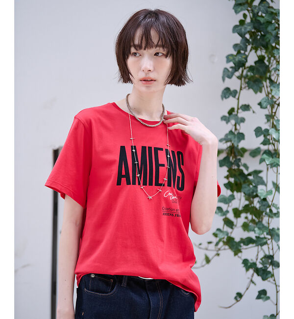 Rouge vif「別注【La Hutte / ラ ユット】フロッキー &times; 刺繍 ロゴTシャツ /」|Tシャツ・カットソー|