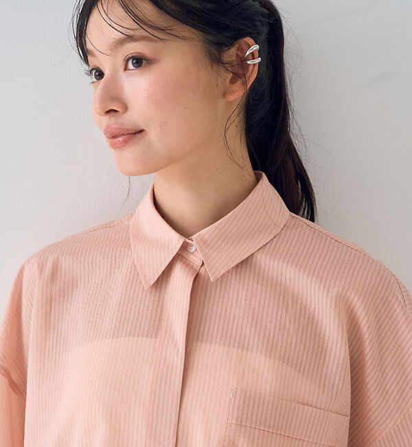 Rouge vif「【新色登場】バックツイストピンストシャツ」|シャツ・ブラウス|