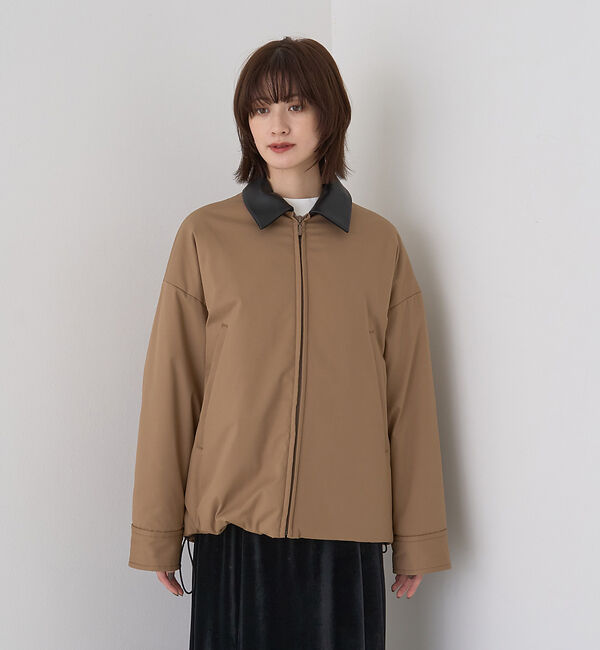 Rouge vif「異素材衿パフィブルゾン/ハンティングジャケット」|ブルゾン・スタジャン|