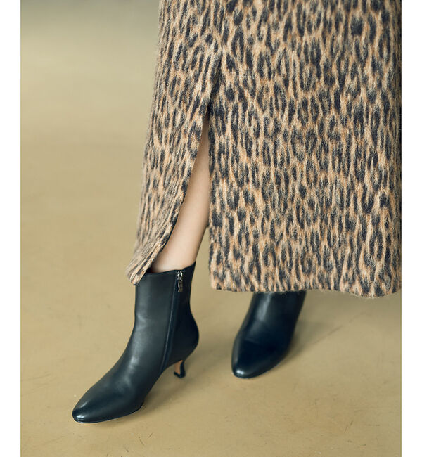 Rouge vif「【REMME／レメ】サイドジップレザーショートブーツ」|ショートブーツ|