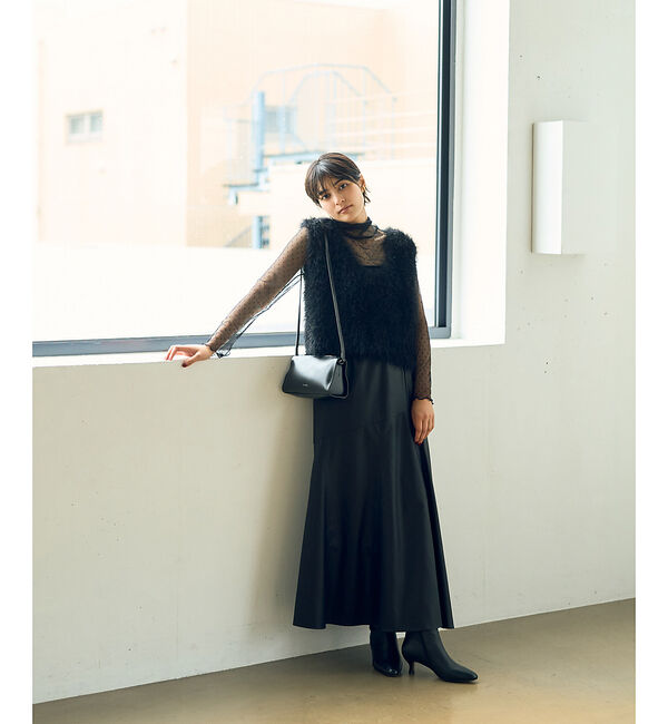 Rouge vif「【REMME／レメ】サイドジップレザーショートブーツ」|ショートブーツ|