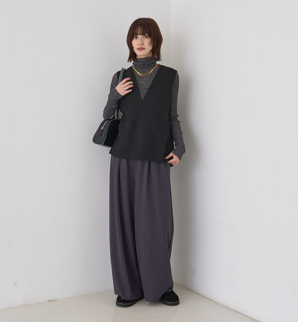 Rouge vif「【セットアップ対応】ポリウーリングカルゼVネックベスト」|ベスト・ジレ|