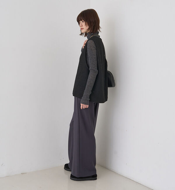 Rouge vif「【セットアップ対応】ポリウーリングカルゼVネックベスト」|ベスト・ジレ|