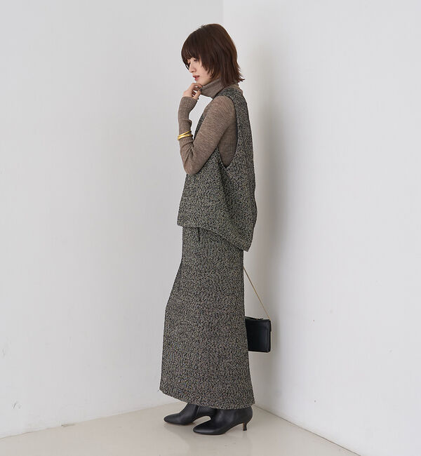 Rouge vif「【セットアップ対応】ポリウーリングカルゼVネックベスト」|ベスト・ジレ|