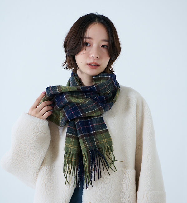 Rouge vif「【BARBOUR/バブアー】タータンスカーフ / マフラー / ウール / チェ」|マフラー|