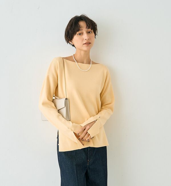 Rouge vif「スムーススリット ニットプルオーバー」|ニット・セーター|