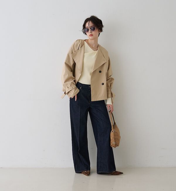 Rouge vif「【撥水・防花粉加工】【一部店舗限定】キャンディスリーブショートトレンチコート」|トレンチコート|