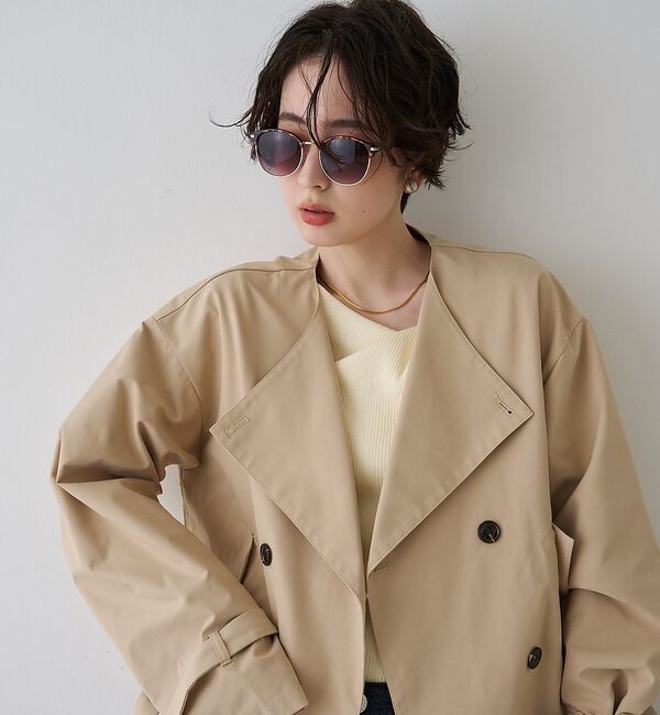 Rouge vif「【撥水・防花粉加工】【一部店舗限定】キャンディスリーブショートトレンチコート」|トレンチコート|