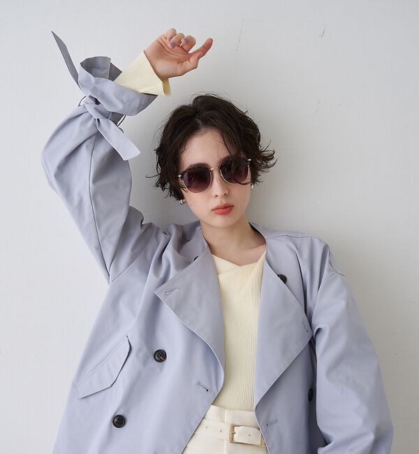 Rouge vif「【撥水・防花粉加工】【一部店舗限定】キャンディスリーブショートトレンチコート」|トレンチコート|