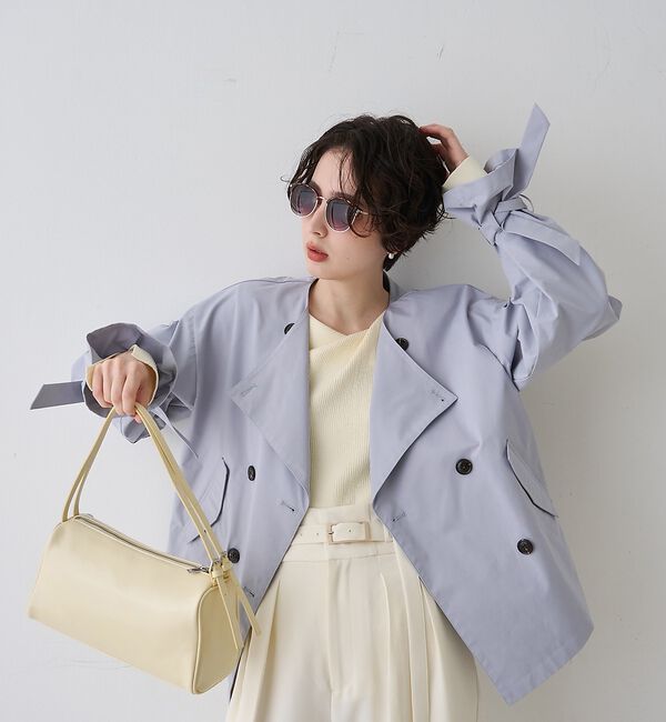 Rouge vif「【撥水・防花粉加工】【一部店舗限定】キャンディスリーブショートトレンチコート」|トレンチコート|