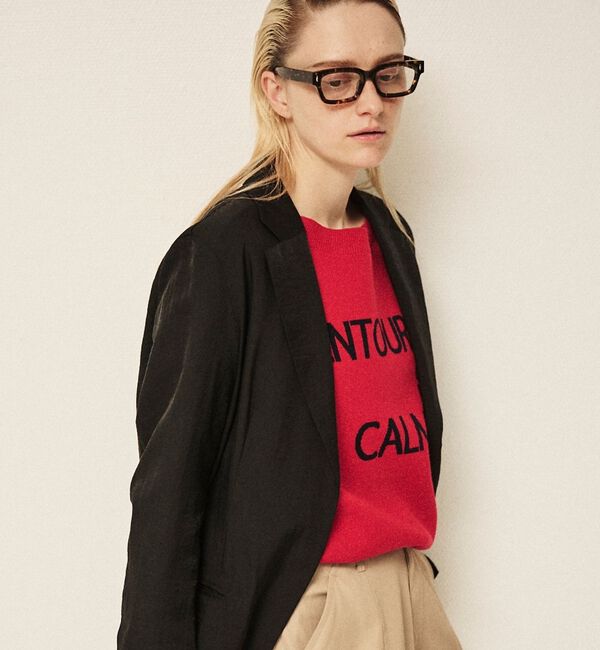 Rouge vif「【2026SS新作】ジャガードロゴニット ENTOURE DE CALME」|ニット・セーター|