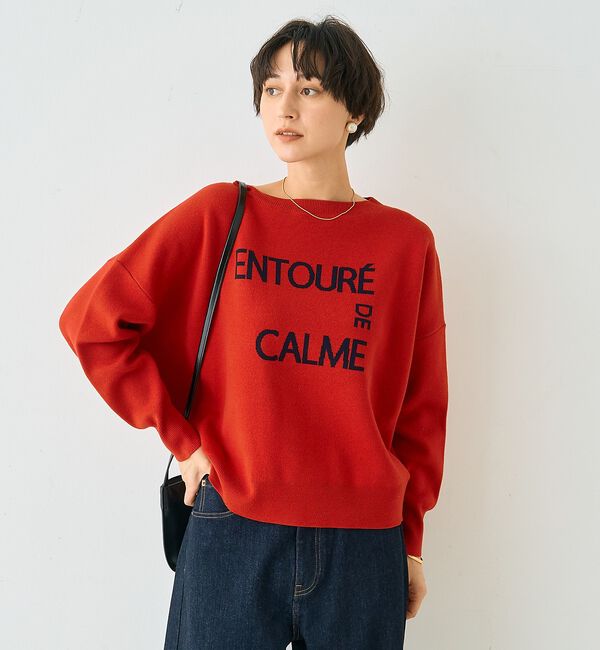 Rouge vif「【2026SS新作】ジャガードロゴニット ENTOURE DE CALME」|ニット・セーター|