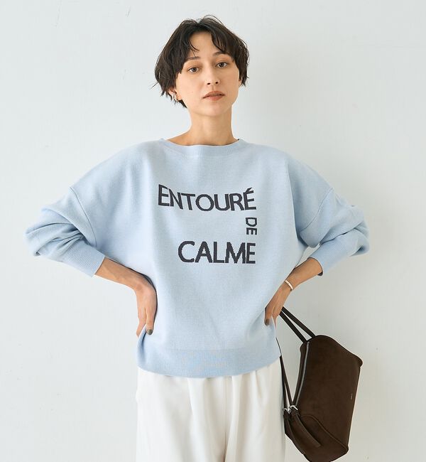 Rouge vif「【2026SS新作】ジャガードロゴニット ENTOURE DE CALME」|ニット・セーター|