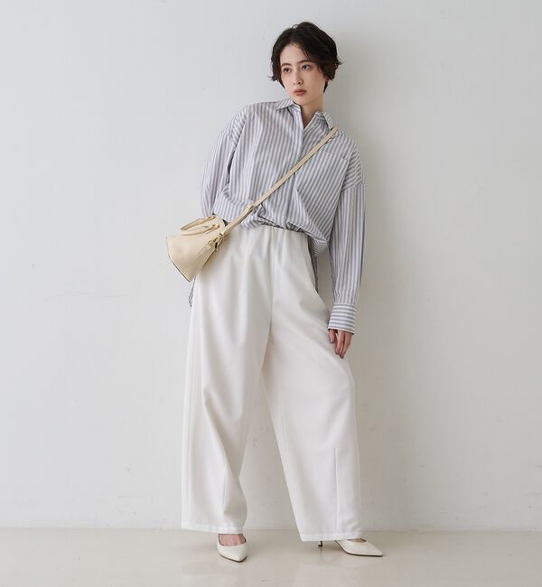 Rouge vif「コットンマルチストライプビッグシャツ」|シャツ・ブラウス|