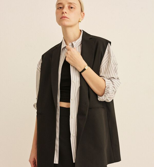 Rouge vif「コットンマルチストライプビッグシャツ」|シャツ・ブラウス|